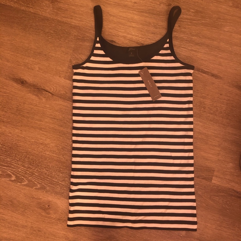 NWT Navy & White Stripe Slim Perfect Tank